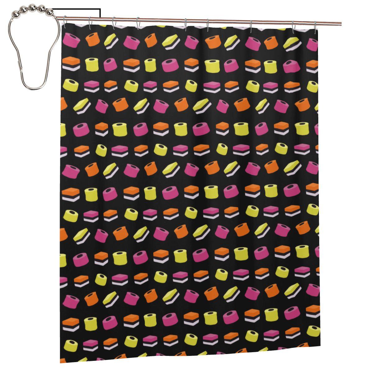 Liquorice Allsorts Sweets Shower Curtain Bathroom Polyester Waterproof Bath Curtains With Hooks W60H190(CM)-1 Pcs
Liquorice Allsorts Sweets Shower Curtain Bathroom Polyester Waterproof Bath Curtains With Hooks W60H190(CM)-1 Pcs
