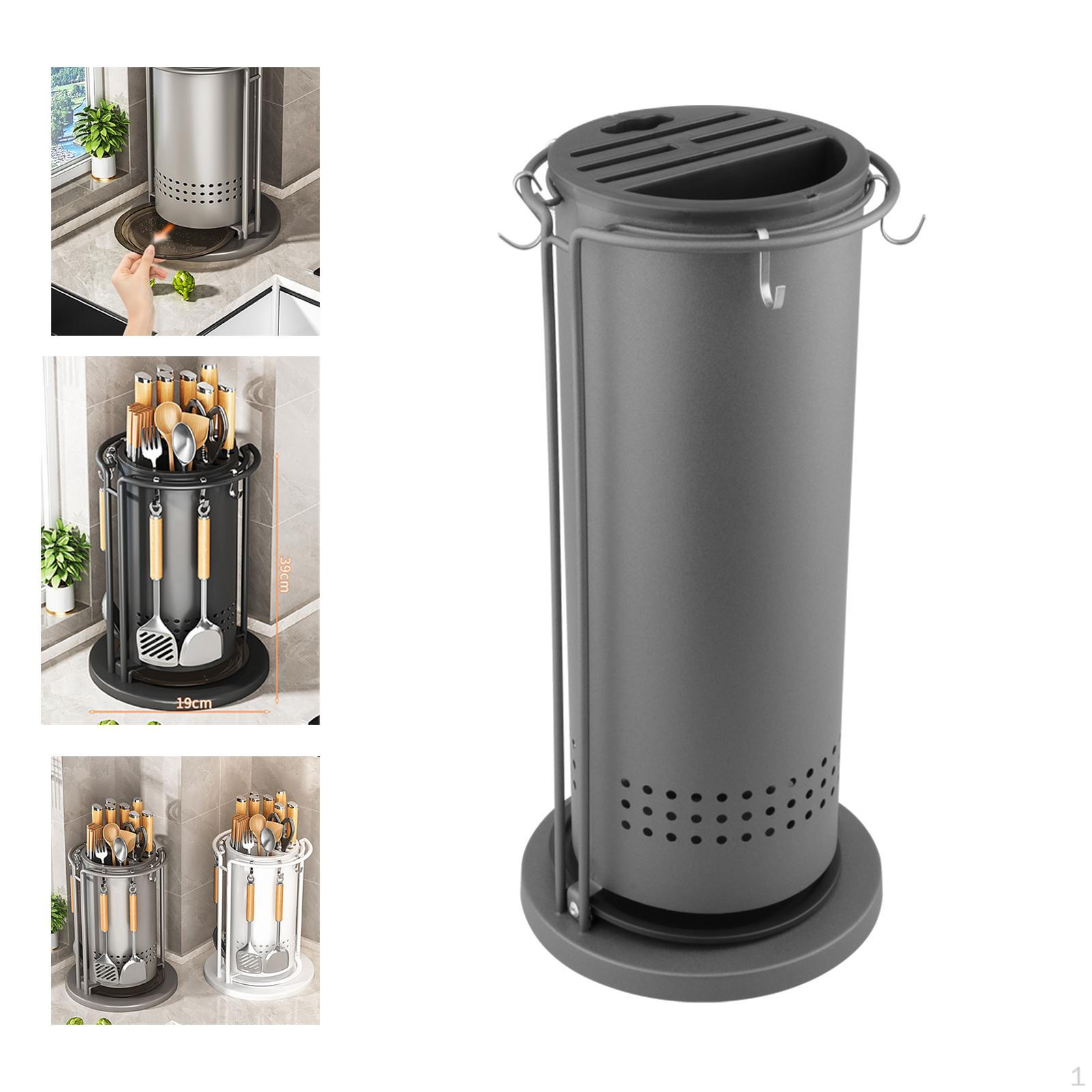 Block Cutlery Storage Holder Rotating Round Knives Drying Shelf for Tableware Chopsticks сірий колір
Block Cutlery Storage Holder Rotating Round Knives Drying Shelf for Tableware Chopsticks сірий колір