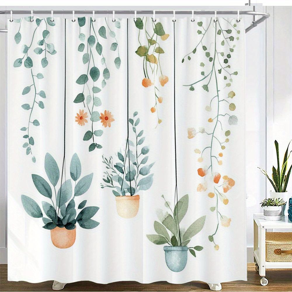 1Pc Bohemian Style Hanging Botanical Watercolor Shower Curtain - Polyester Fabric, Machine Washable, Suitable For Bathroom W60H190(CM)-1 Pcs
1Pc Bohemian Style Hanging Botanical Watercolor Shower Curtain - Polyester Fabric, Machine Washable, Suitable For Bathroom W60H190(CM)-1 Pcs