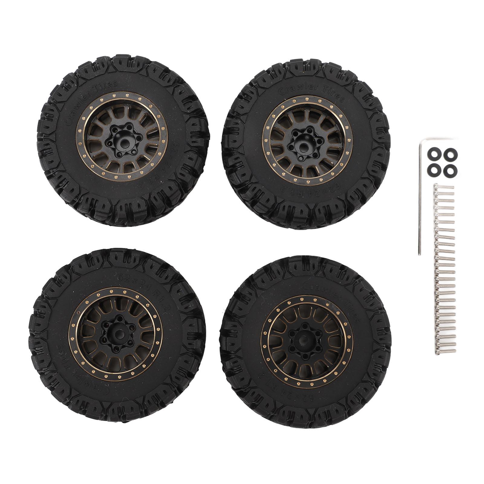 4PCS 1.2in RC Wheel Tires Rubber Brass Rim Superior Traction Enhanced Stability Black for Traxxas
4PCS 1.2in RC Wheel Tires Rubber Brass Rim Superior Traction Enhanced Stability Black for Traxxas