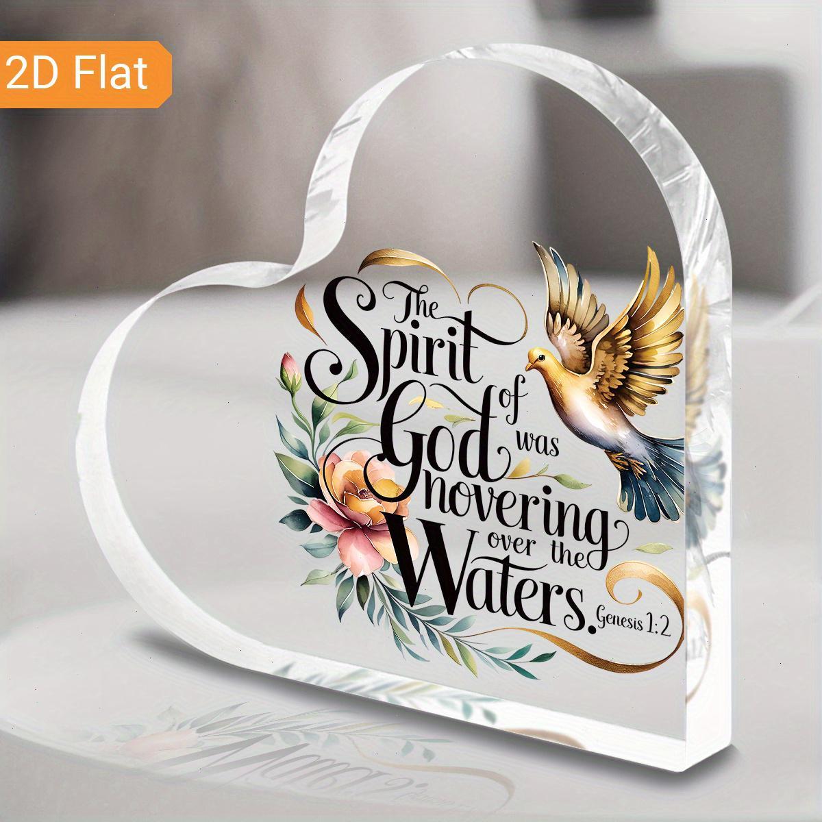 1pc Heart-Shaped Acrylic Ornament with White Dove & Uplifting Quote - Art Deco Style, Decorative Plaque for Home & Office, Perfect for Easter 10*10cm
1pc Heart-Shaped Acrylic Ornament with White Dove & Uplifting Quote - Art Deco Style, Decorative Plaque for Home & Office, Perfect for Easter 10*10cm