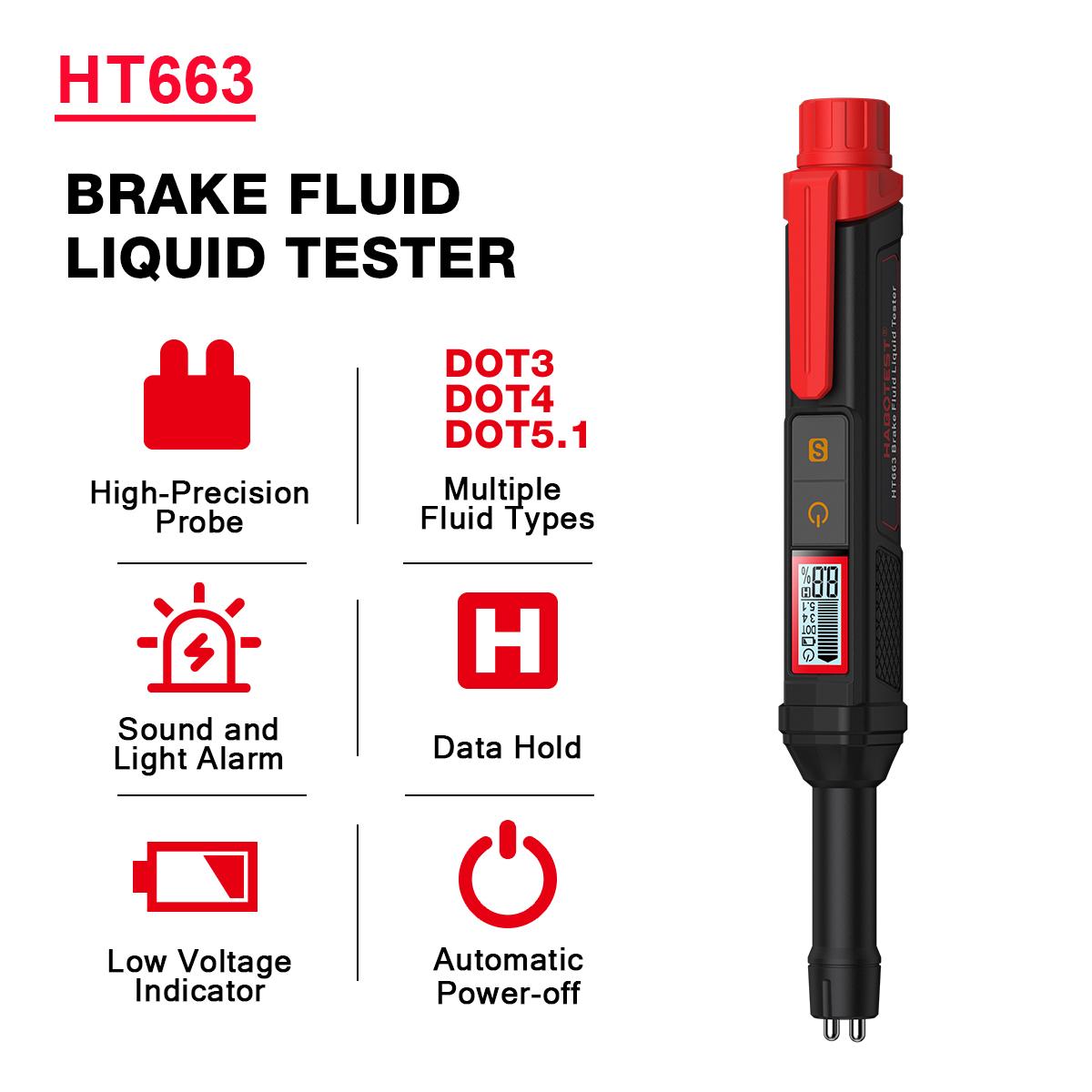 Universal Brake Fluid Tester Car Brake Liquid Digital Tester for DOT3/DOT4/DOT5.1 Accurate Oil Quality Check Pen Automotive Test HT663
Universal Brake Fluid Tester Car Brake Liquid Digital Tester for DOT3/DOT4/DOT5.1 Accurate Oil Quality Check Pen Automotive Test HT663