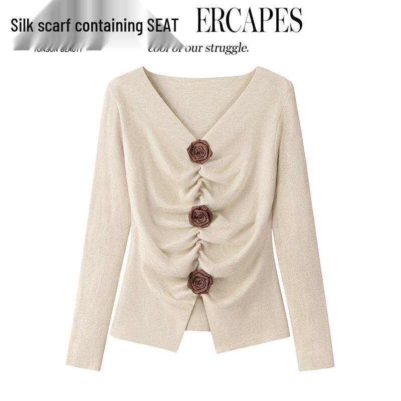 Siboisha Women s V-Neck 3D Floral Short-Sleeve Knit Top L
Siboisha Women s V-Neck 3D Floral Short-Sleeve Knit Top L