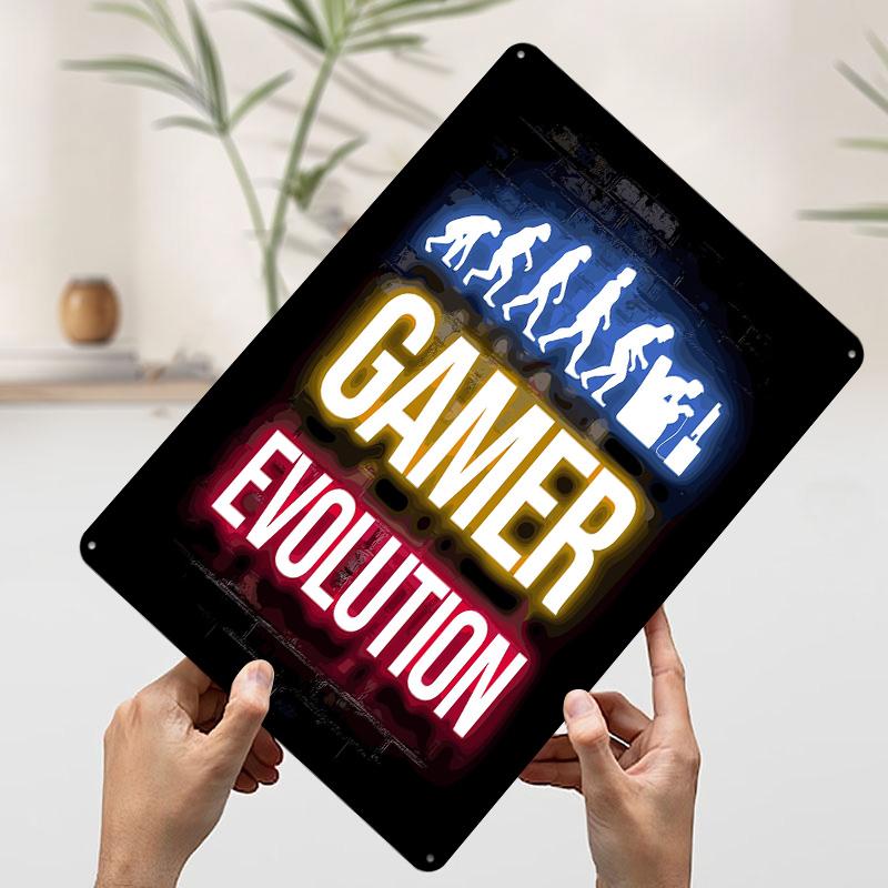 Gamer Evolution Neon Sign Tinplate Poster Customized Wall Art Vintage Retro Metal Signs for Room Decorations Home Decor Man Cave 7.9x11.8In(20x30cm)
Gamer Evolution Neon Sign Tinplate Poster Customized Wall Art Vintage Retro Metal Signs for Room Decorations Home Decor Man Cave 7.9x11.8In(20x30cm)