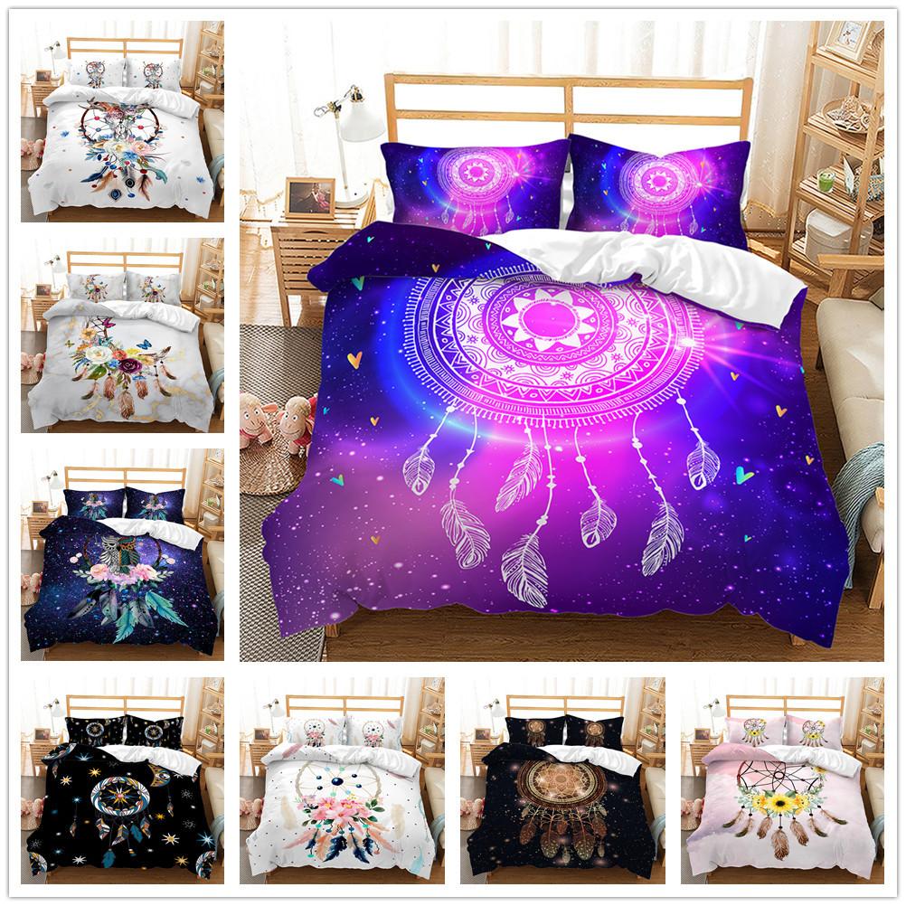 Quilt Cover Dream Catcher Wind Chime 3D Quilt Cover Three-Piece Digital Kit Four-Piece Set 135 * 200 (two sets) 90g
Quilt Cover Dream Catcher Wind Chime 3D Quilt Cover Three-Piece Digital Kit Four-Piece Set 135 * 200 (two sets) 90g
