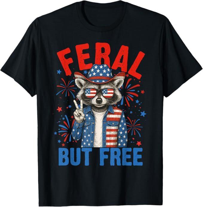 Funny Feral But Free USA Raccoon 4th Of July Men Women Kids T-Shirt 4XL
Funny Feral But Free USA Raccoon 4th Of July Men Women Kids T-Shirt 4XL