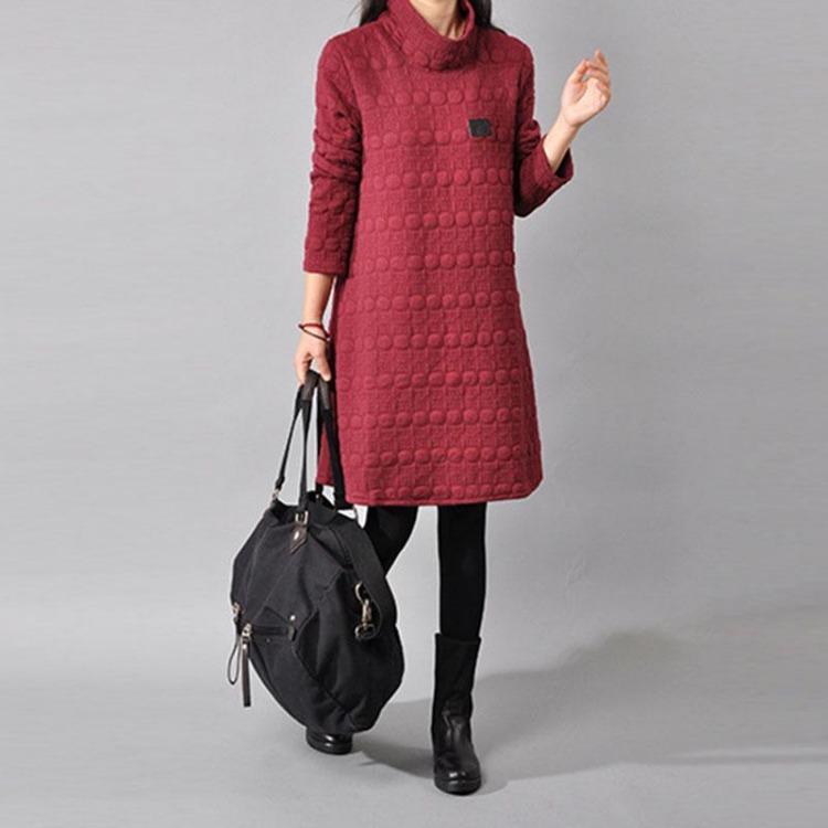 Retro Turtleneck Thick Silk Cotton Dress Women Loose Waist Thin Mid Length Bottoming Shirt XXL бордовий
Retro Turtleneck Thick Silk Cotton Dress Women Loose Waist Thin Mid Length Bottoming Shirt XXL бордовий