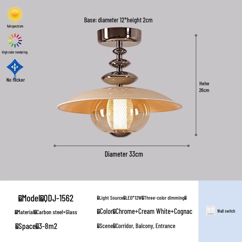 French Retro Walnut Wood Ceiling Light for Balcony, Aisle, Hallway, and Cloakroom Eye Protection No Flicker - Three Colors Light
French Retro Walnut Wood Ceiling Light for Balcony, Aisle, Hallway, and Cloakroom Eye Protection No Flicker - Three Colors Light