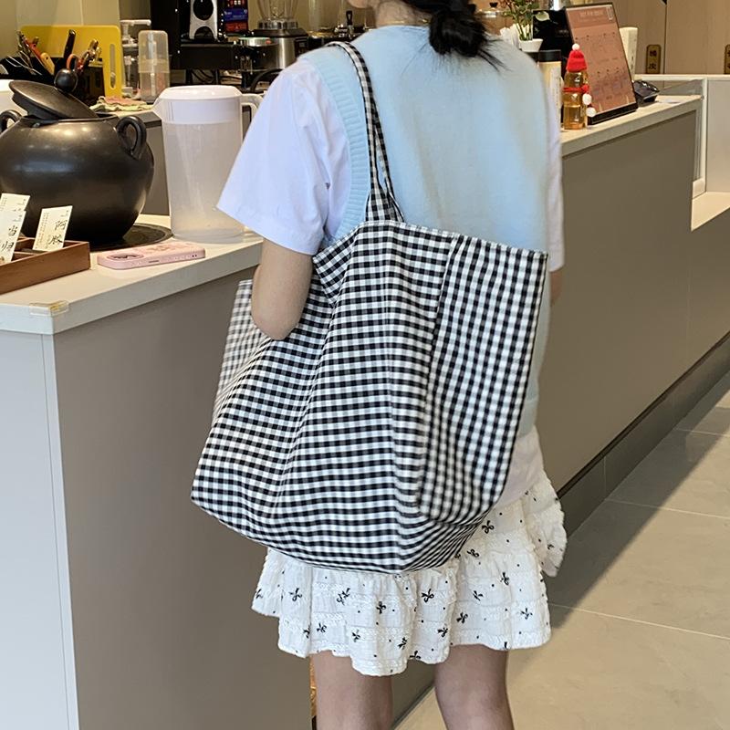 Women s Tote Bags Korean Plaid Harajuku Fashionable Simple Versatile Shoulder Bags Large Capacity Portable Handbags For Girl
Women s Tote Bags Korean Plaid Harajuku Fashionable Simple Versatile Shoulder Bags Large Capacity Portable Handbags For Girl