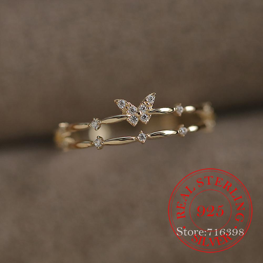 925 Sterling Silver Jewelry Crystal 2-layer Butterfly Finger Rings for Women Wedding Party Jewelry for Girls Friend Gift One Size
925 Sterling Silver Jewelry Crystal 2-layer Butterfly Finger Rings for Women Wedding Party Jewelry for Girls Friend Gift One Size
