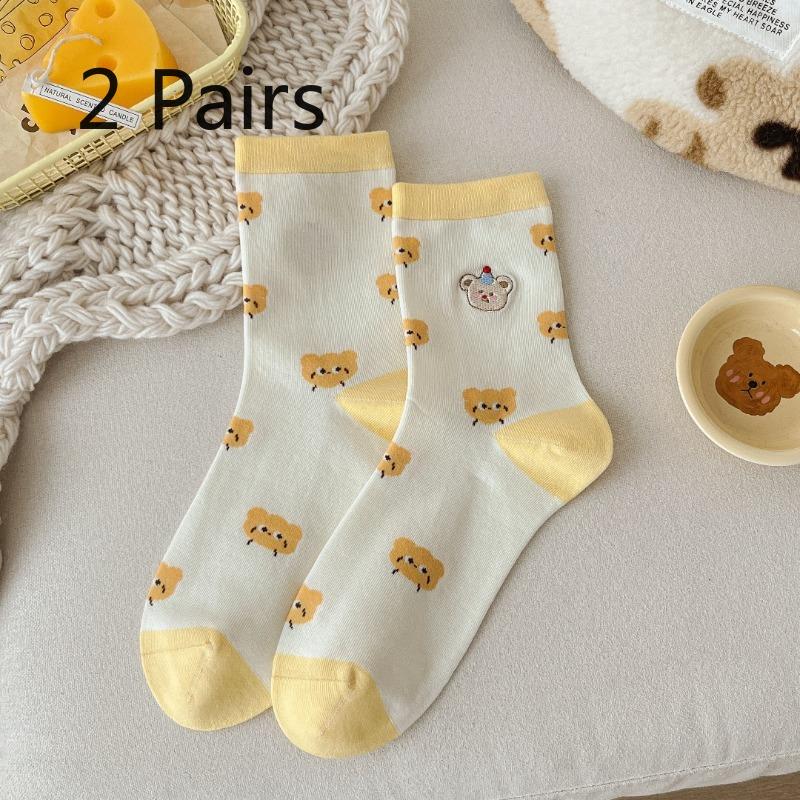 2 Pairs of Autumn and Winter Boneless Cute Socks, Fine Combed Cotton, Yellow, Small Bear-shaped, Bubble Mouth, Tube Socks 1 pair
2 Pairs of Autumn and Winter Boneless Cute Socks, Fine Combed Cotton, Yellow, Small Bear-shaped, Bubble Mouth, Tube Socks 1 pair
