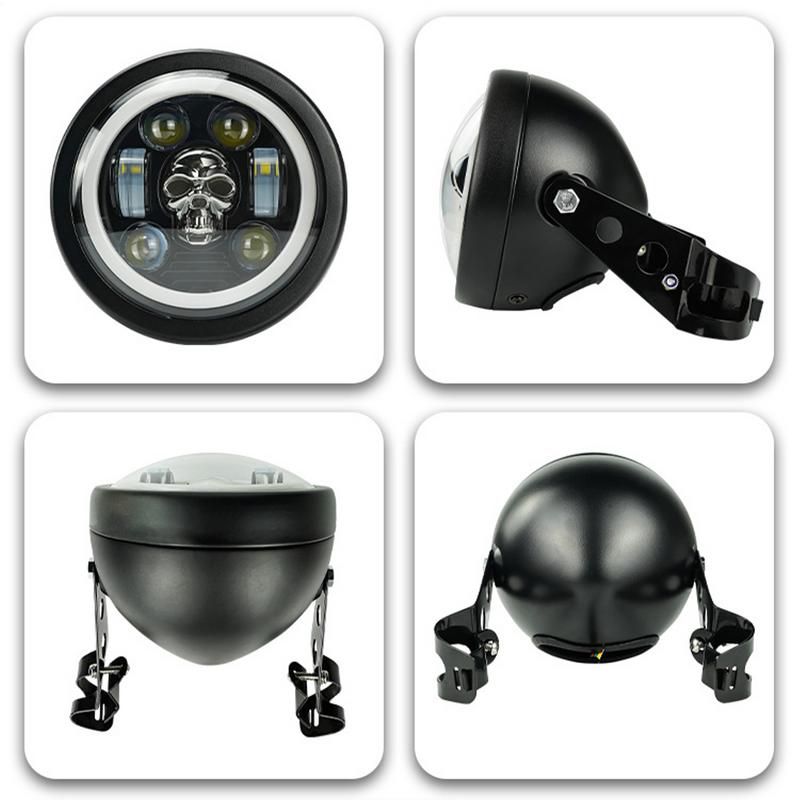 Universal 6.5inch Motorcycle headlight 28W 4-eye skull head LED headlight off-road vehicle modification spotlight car headlight CN
Universal 6.5inch Motorcycle headlight 28W 4-eye skull head LED headlight off-road vehicle modification spotlight car headlight CN