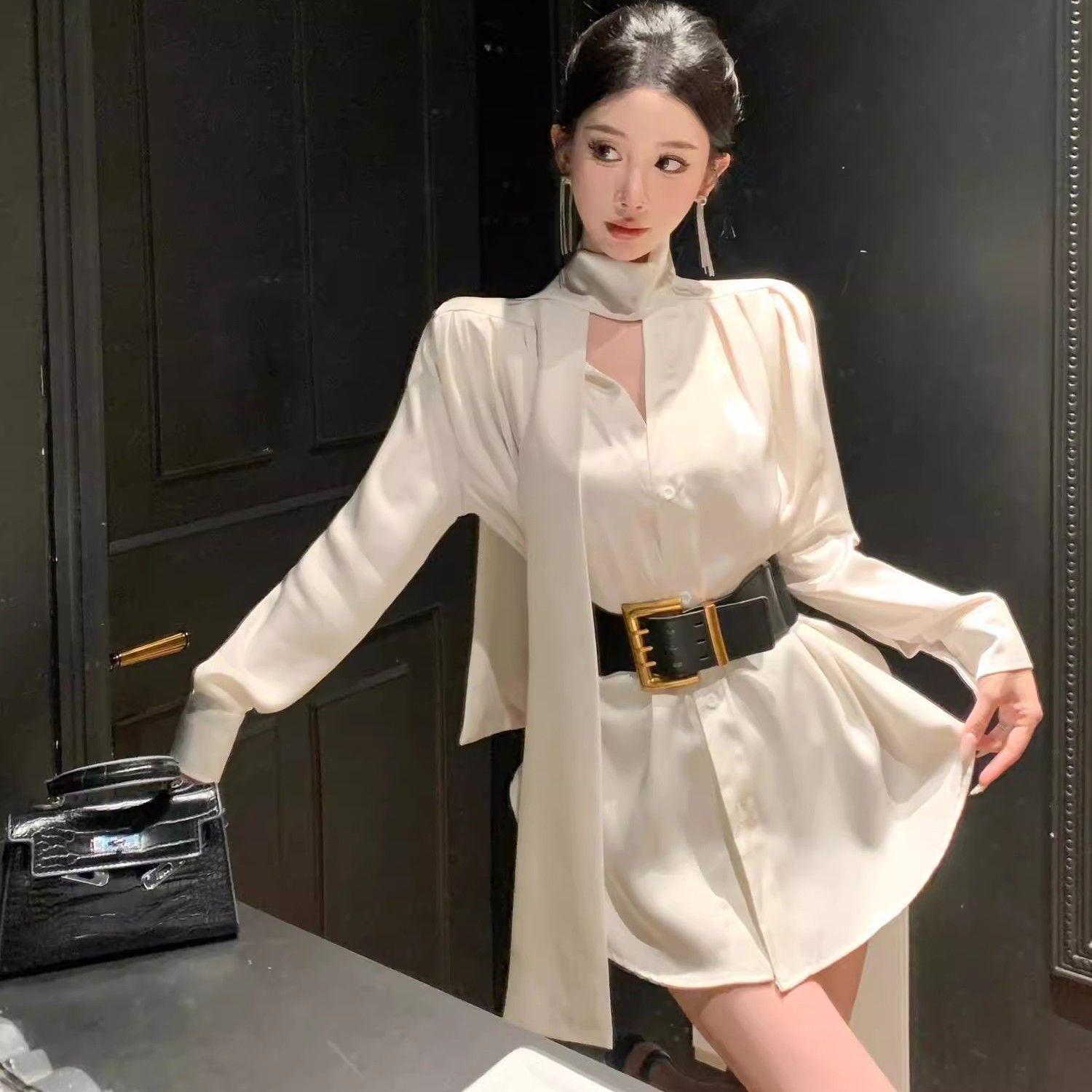 Elegant Satin Shirt Dress Set for Women - 2026 Spring/Autumn Collection: Sophisticated Long Sleeve Short Skirt Extra Large
Elegant Satin Shirt Dress Set for Women - 2026 Spring/Autumn Collection: Sophisticated Long Sleeve Short Skirt Extra Large