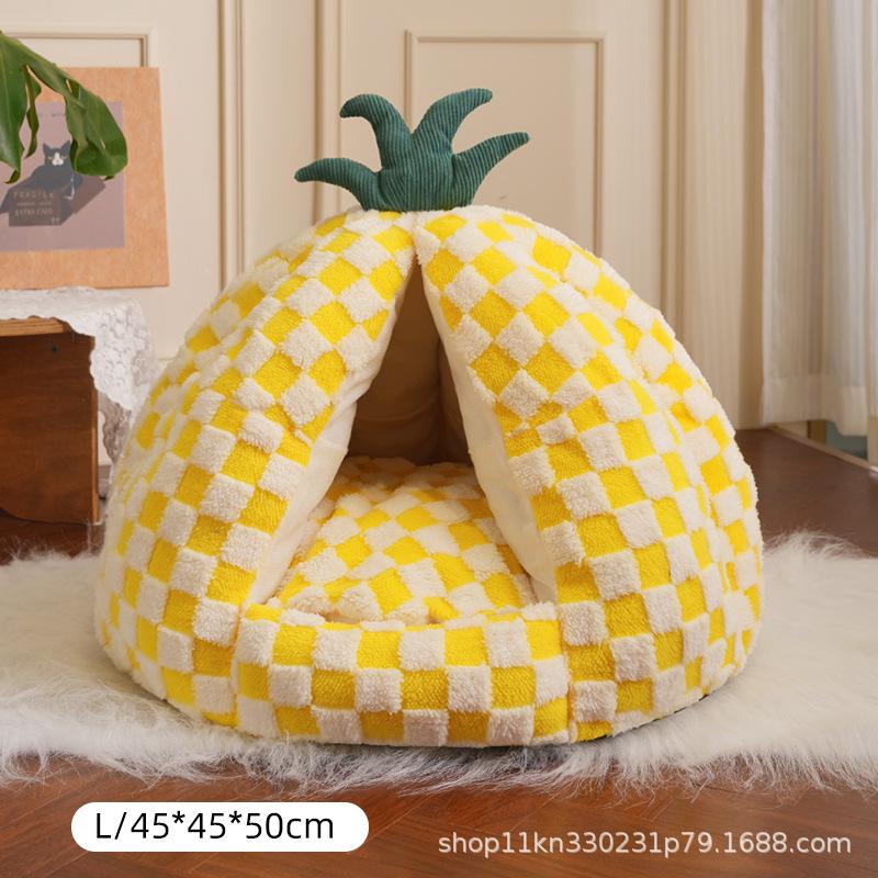 Four Seasons Creative Pet Nest Cat Pad Blanket Removable Pineapple Shape Soft and Comfortable Plush Cat Nest Pet Pad
Four Seasons Creative Pet Nest Cat Pad Blanket Removable Pineapple Shape Soft and Comfortable Plush Cat Nest Pet Pad