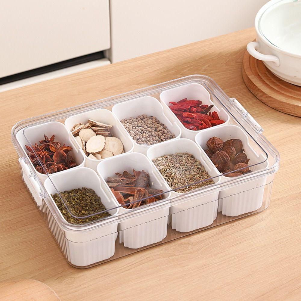 4/8Girds Combination Seasoning Box Food Preservation Spice Organizer Household white-4 grids
4/8Girds Combination Seasoning Box Food Preservation Spice Organizer Household white-4 grids