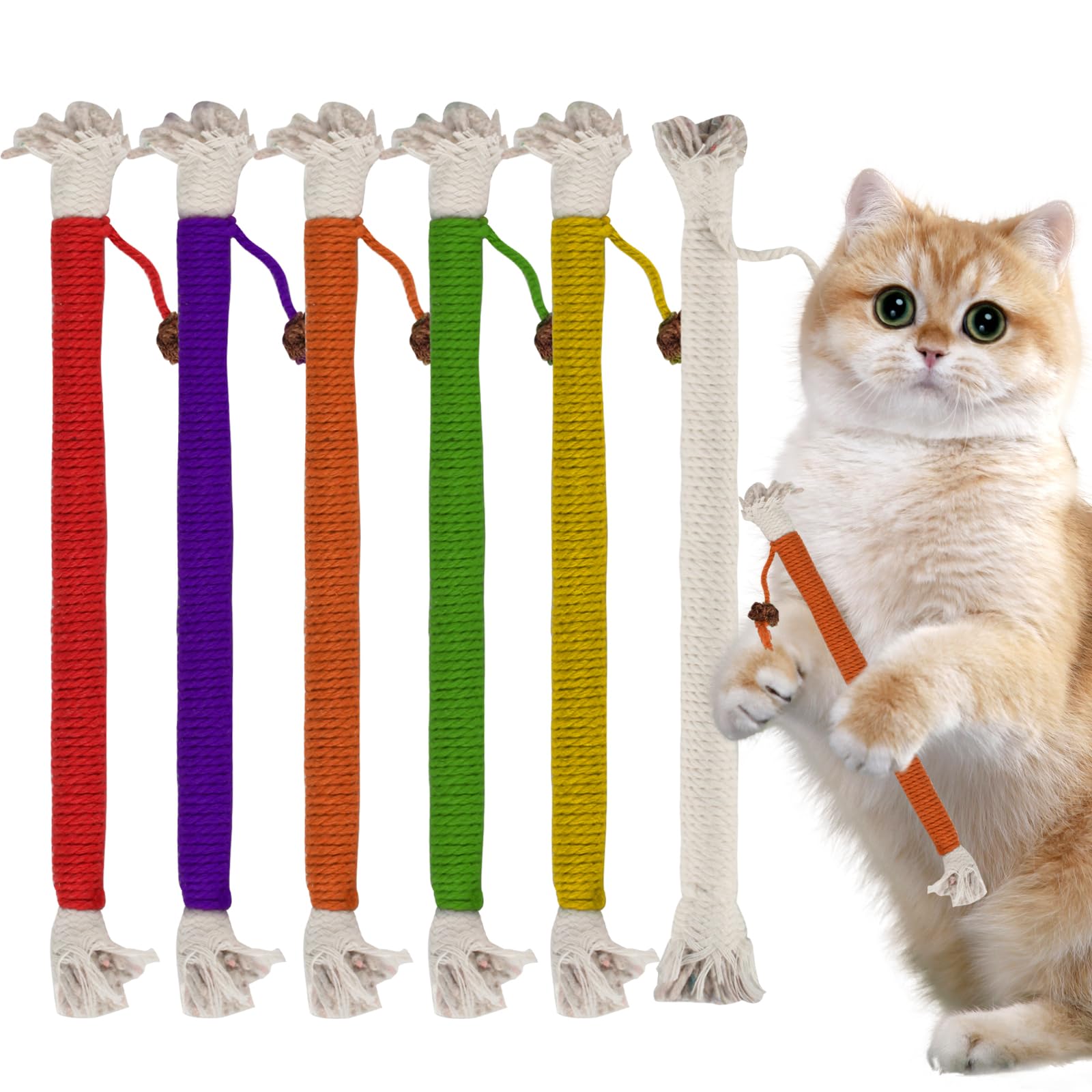 6pcs 7.87 Catnip Chew Ropes - Interactive Cat Toys for Teeth Cleaning & Play разноцветный
6pcs 7.87 Catnip Chew Ropes - Interactive Cat Toys for Teeth Cleaning & Play разноцветный