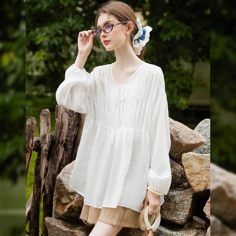 Simple Loose Ramie Pullover Shirt M
Simple Loose Ramie Pullover Shirt M