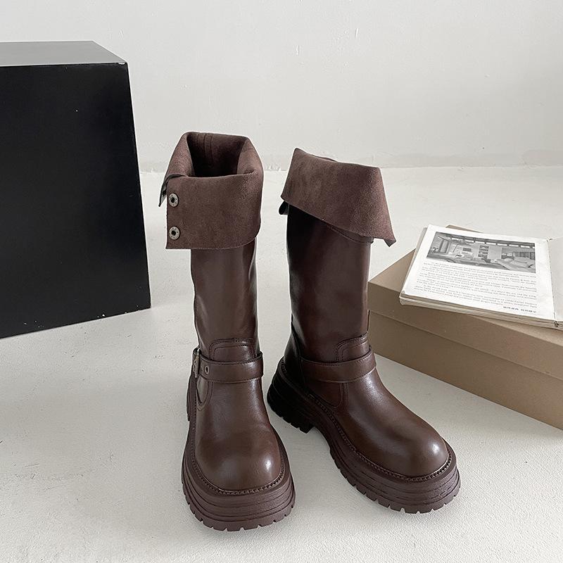 Коричневые сапоги на платформе и толстом каблуке в ретро-британском стиле для женщин, новинка весны и осени 2025 года, но рыцарские сапоги высотой до колена 39 хаки
Коричневые сапоги на платформе и толстом каблуке в ретро-британском стиле для женщин, новинка весны и осени 2025 года, но рыцарские сапоги высотой до колена 39 хаки