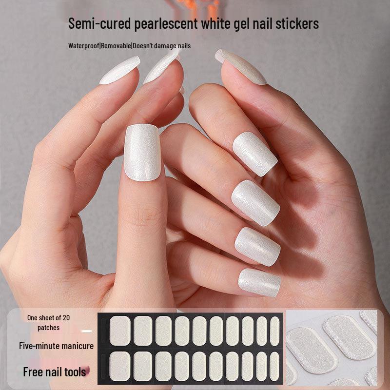 UV Semi-Cured Solid Color Gel Nail Stickers for European & American Style Manicures Standard Set
UV Semi-Cured Solid Color Gel Nail Stickers for European & American Style Manicures Standard Set