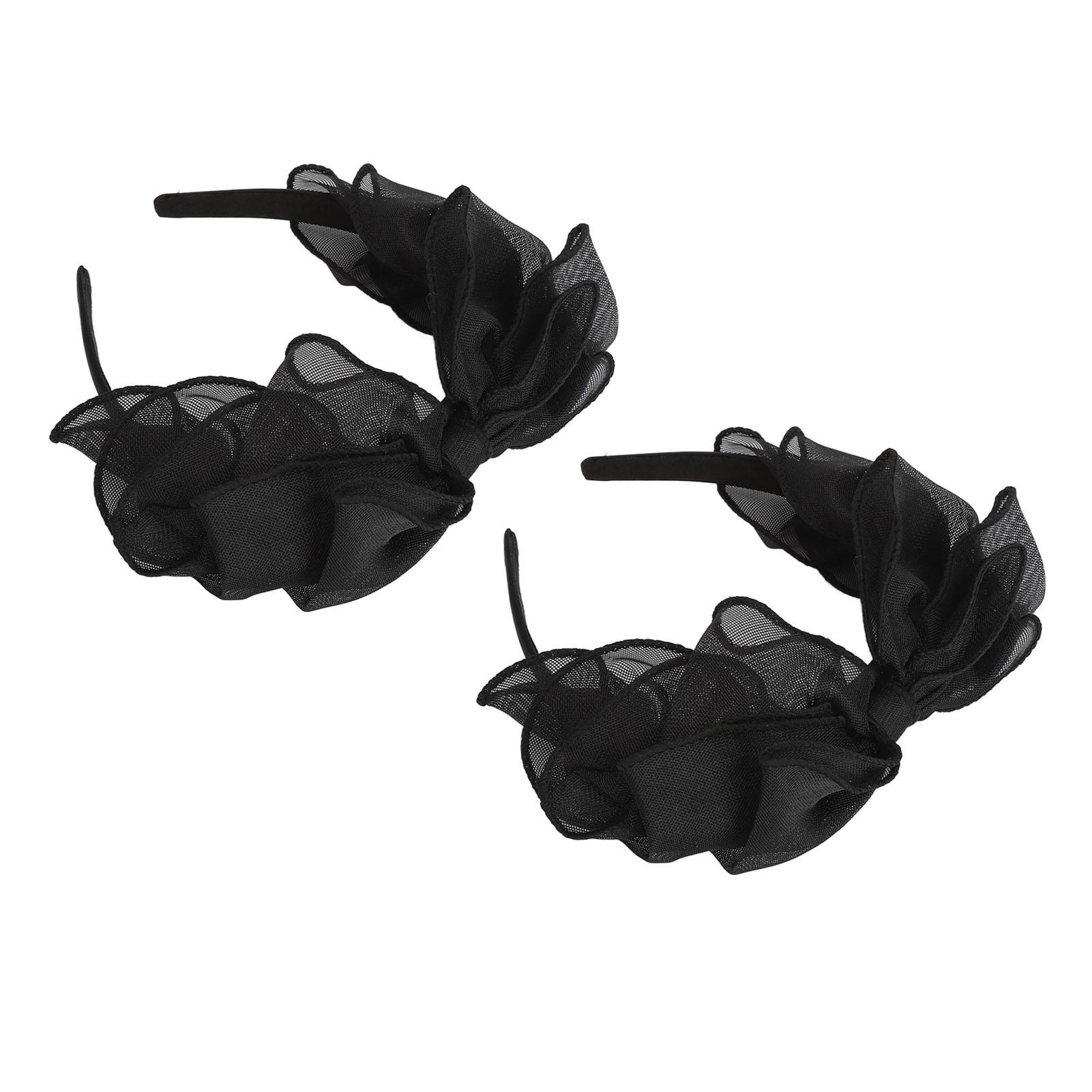 2PCS Black Mesh Bow Headband Fashionable Comfortable Princess Bow Headband for Women Bow Hairband Hair Accessories
2PCS Black Mesh Bow Headband Fashionable Comfortable Princess Bow Headband for Women Bow Hairband Hair Accessories