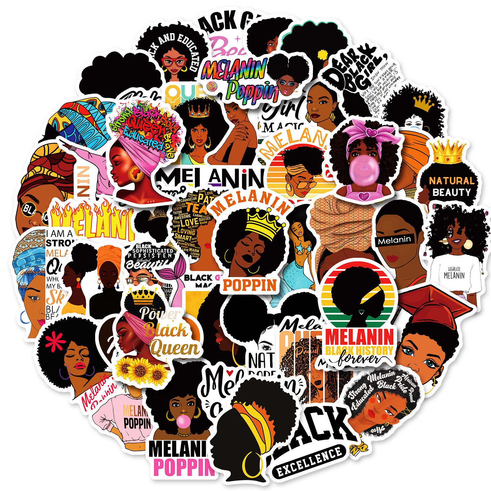 50 Black Beauty Series Stickers Personalized Luggage Inspirational Expression Pack Cartoon Funny Little Black Girl
50 Black Beauty Series Stickers Personalized Luggage Inspirational Expression Pack Cartoon Funny Little Black Girl