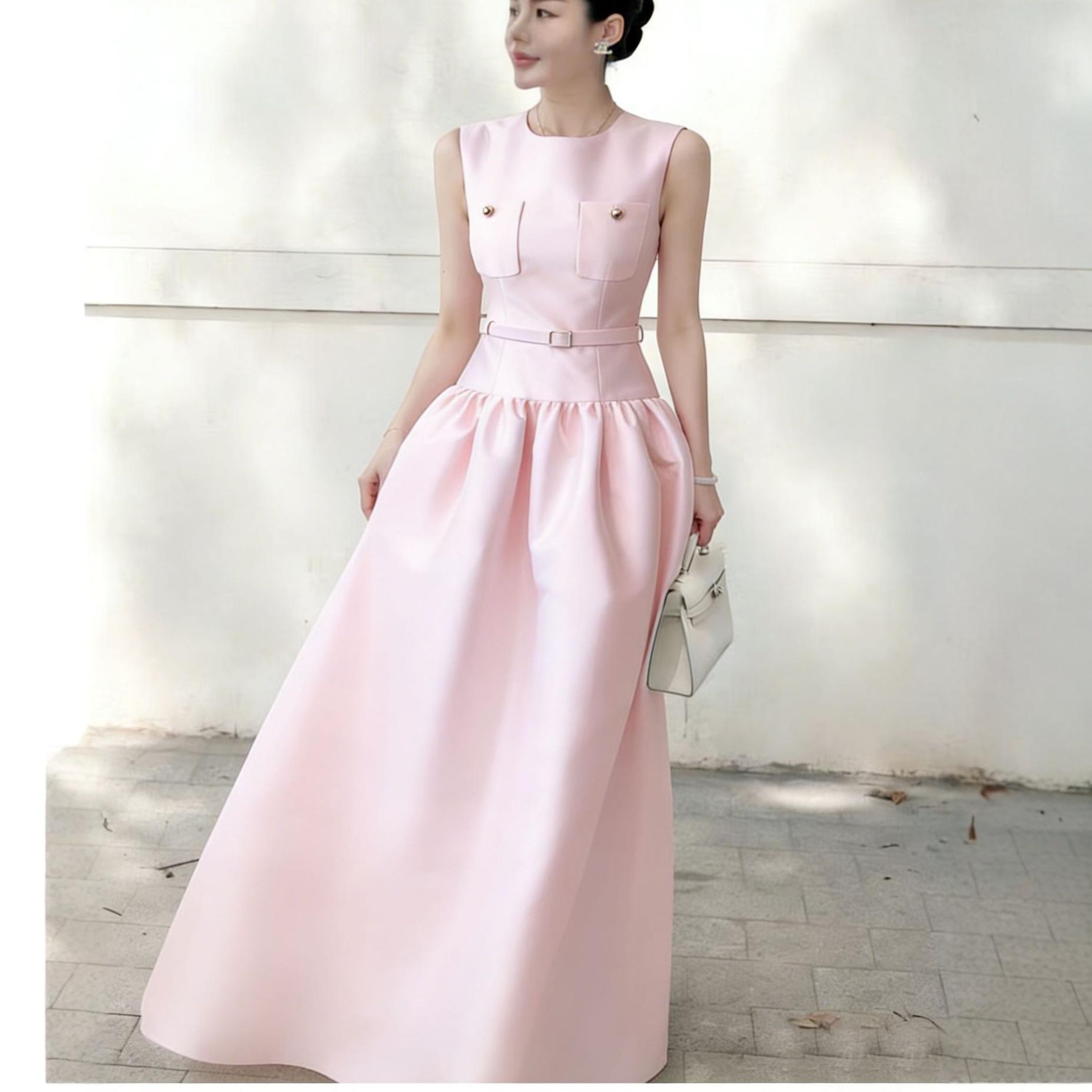 2026 Early Spring French-Inspired Pink Sleeveless Cinched-Waist Long Formal Dress Small розовый
2026 Early Spring French-Inspired Pink Sleeveless Cinched-Waist Long Formal Dress Small розовый