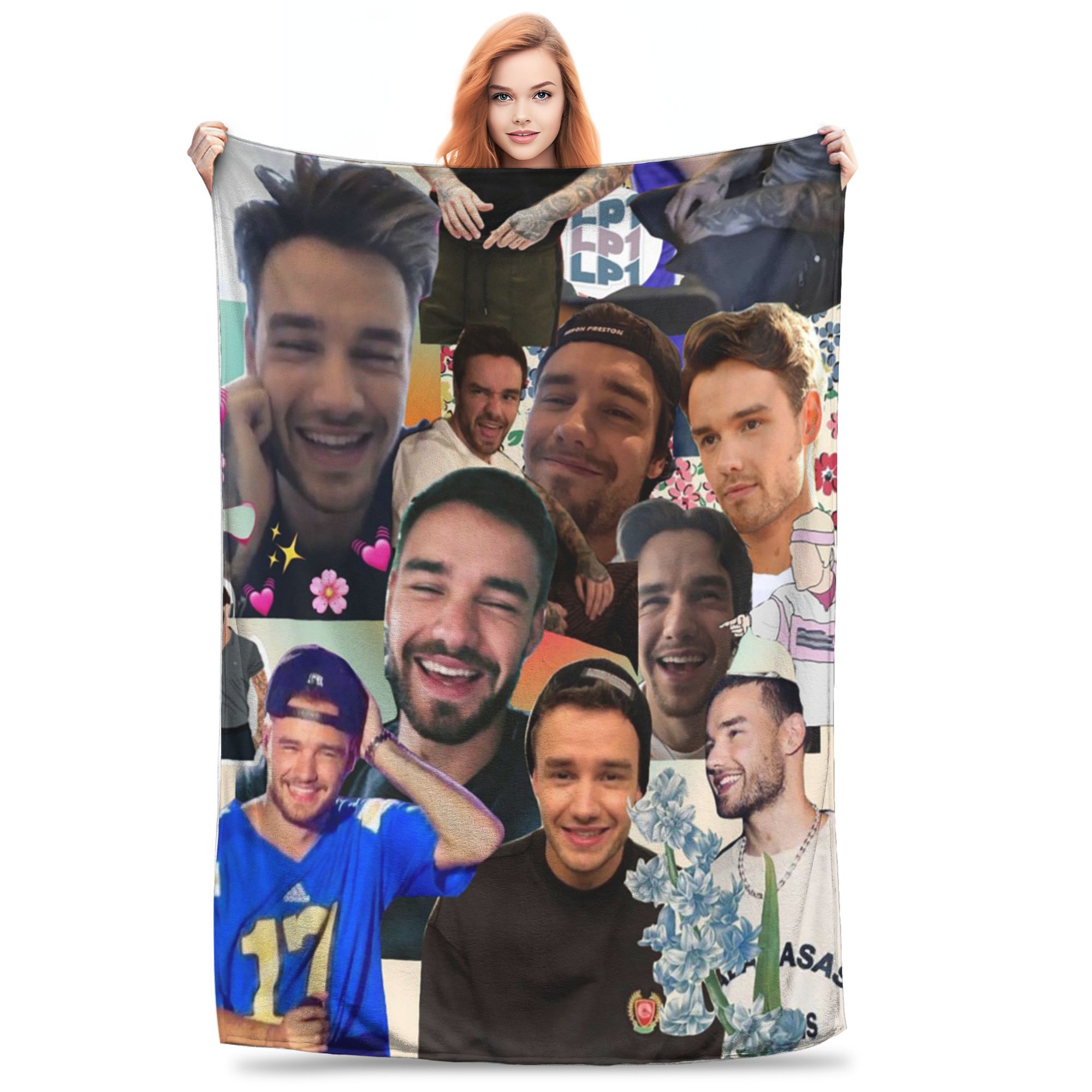 Flannel Throw Blanket Liam Payne Photo Collage Warm Plush Blankets Soft Bedding for Bed Living room Home Picnic Couch 80x120cm
Flannel Throw Blanket Liam Payne Photo Collage Warm Plush Blankets Soft Bedding for Bed Living room Home Picnic Couch 80x120cm
