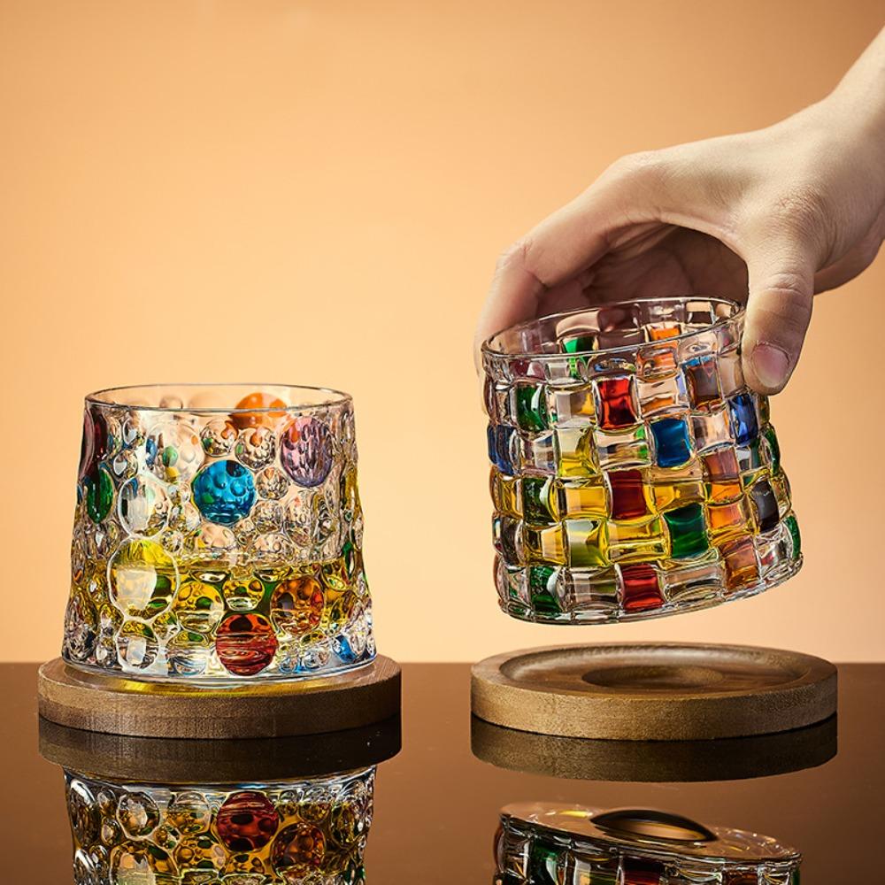 Clear Brandy Glass With Base Wine Cup Bar Accessory Spinning Whiskey Glass Beer Style A 
Clear Brandy Glass With Base Wine Cup Bar Accessory Spinning Whiskey Glass Beer Style A