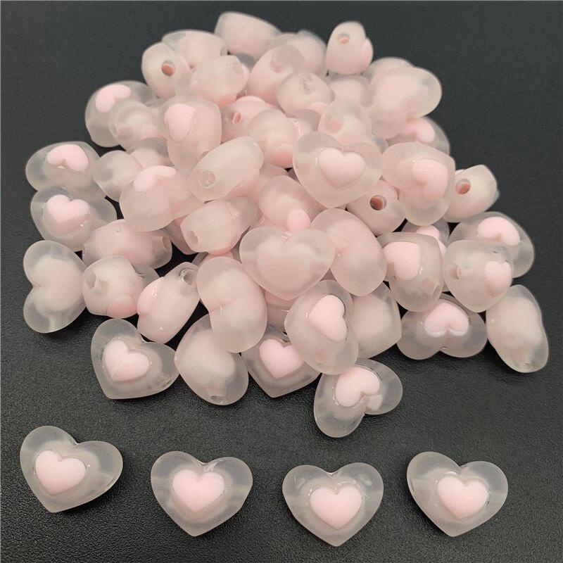 100Pcs 17mm Acrylic Spaced Beads Transparent Heart Shape Beads For Jewelry Making DIY Necklace Earrings Accessories рожевий
100Pcs 17mm Acrylic Spaced Beads Transparent Heart Shape Beads For Jewelry Making DIY Necklace Earrings Accessories рожевий
