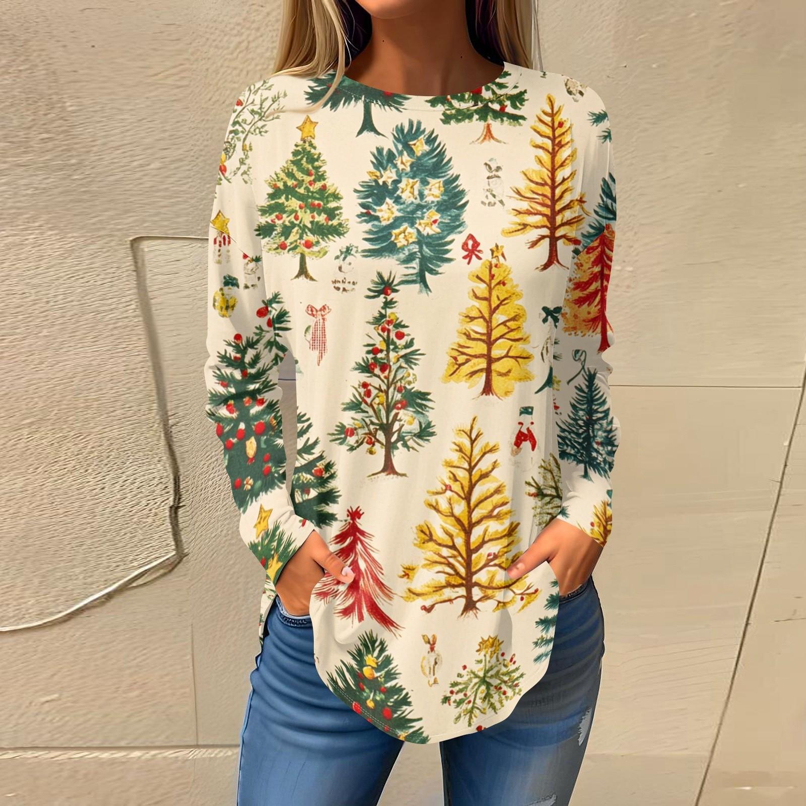 Футболки для женщин, осенние повседневные рубашки с длинным рукавом, толстовки с винтажным графическим принтом, топы, пуловеры, рождественские XL жёлтый
Футболки для женщин, осенние повседневные рубашки с длинным рукавом, толстовки с винтажным графическим принтом, топы, пуловеры, рождественские XL жёлтый