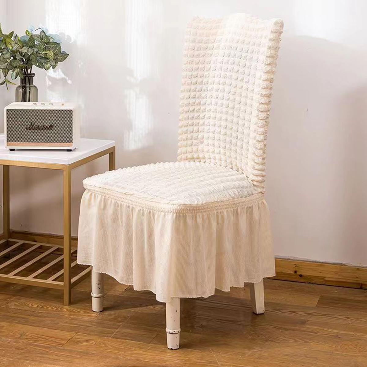 Эластичные чехлы для стульев с юбкой Съемный моющийся защитный чехол для кухонного стула бежевый
Эластичные чехлы для стульев с юбкой Съемный моющийся защитный чехол для кухонного стула бежевый