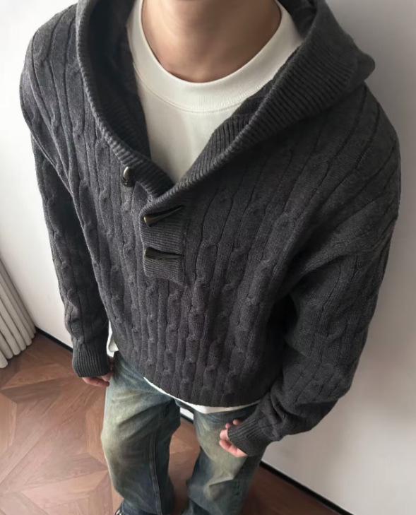 Unisex American-Style Winter Cable Knit Hoodie M темно-сірий
Unisex American-Style Winter Cable Knit Hoodie M темно-сірий