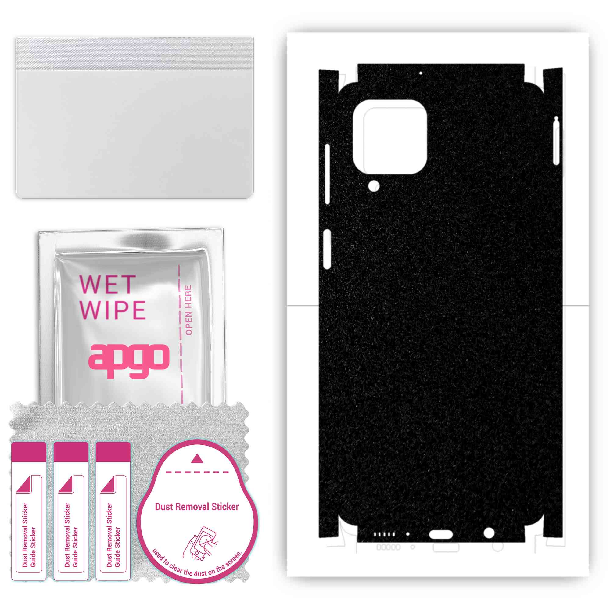 apgo Protective Skin Sticker for the back+sides compatible with Samsung Galaxy M62, Full Wrap Film, Foil, Vinyl - Pattern Matte Black
apgo Protective Skin Sticker for the back+sides compatible with Samsung Galaxy M62, Full Wrap Film, Foil, Vinyl - Pattern Matte Black