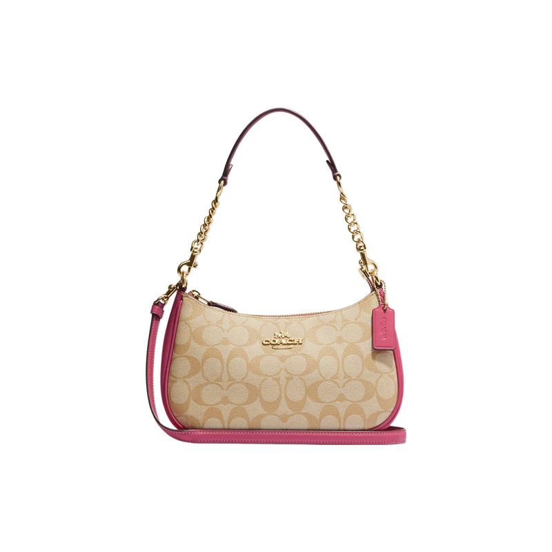 COACH shoulder bag Teri 25 letter logo classic old flower zipper closure canvas with leather armpit saddle crossbody medium size women s brown коричневий
COACH shoulder bag Teri 25 letter logo classic old flower zipper closure canvas with leather armpit saddle crossbody medium size women s brown коричневий