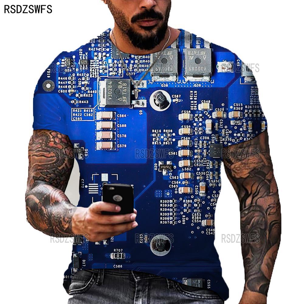 Модная мужская футболка с 3D-принтом Electronic Chip, летняя футболка в стиле хип-хоп с коротким рукавом в стиле панк в стиле Харадзюку, мужская футболка большого размера унисекс 
Модная мужская футболка с 3D-принтом Electronic Chip, летняя футболка в стиле хип-хоп с коротким рукавом в стиле панк в стиле Харадзюку, мужская футболка большого размера унисекс