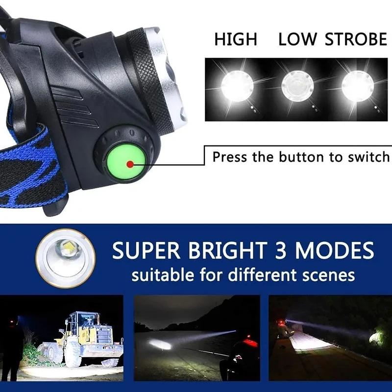 Powerful LED Zoom Headlight Flashlight With Induction Headlamp Use18650 Battery USB Rechargeable Outdoor Fishing Head Lamp 1PCS
Powerful LED Zoom Headlight Flashlight With Induction Headlamp Use18650 Battery USB Rechargeable Outdoor Fishing Head Lamp 1PCS