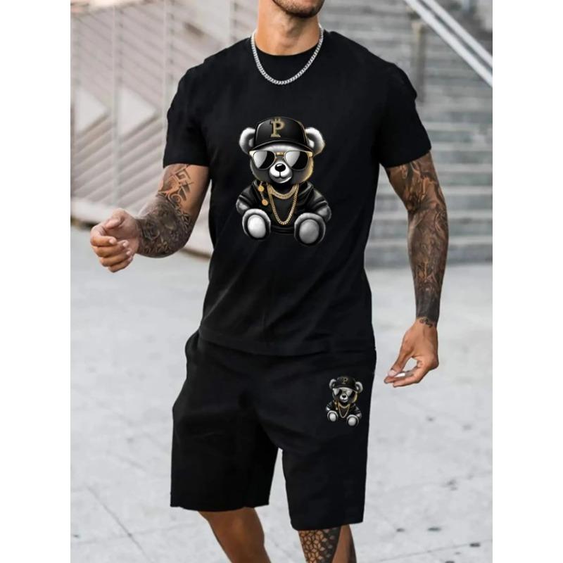 Summer Men s Suit Sunglasses Bear Print Short-sleeved Round Neck T-shirt Summer Leisure Outdoor Comfort Clothing 5XL
Summer Men s Suit Sunglasses Bear Print Short-sleeved Round Neck T-shirt Summer Leisure Outdoor Comfort Clothing 5XL