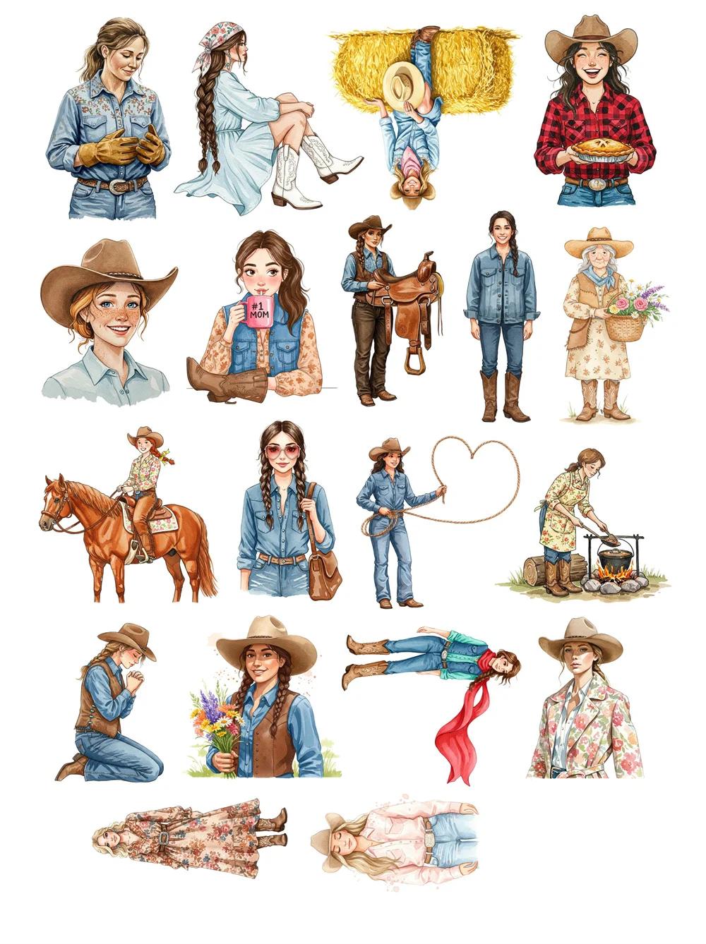 19pcs Creative Kawaii Self-made Western cowboy mom Scrapbooking Stickers/decorative /DIY Craft Photo Albums planner stickers білий
19pcs Creative Kawaii Self-made Western cowboy mom Scrapbooking Stickers/decorative /DIY Craft Photo Albums planner stickers білий