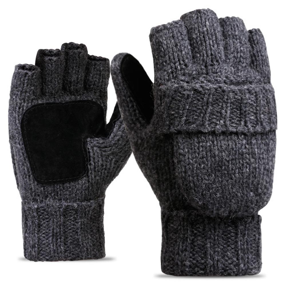 DZ07 Unisex Winter Cycling Warm Wool Gloves Half Finger Knitted Gloves with Flip Cover D
DZ07 Unisex Winter Cycling Warm Wool Gloves Half Finger Knitted Gloves with Flip Cover D