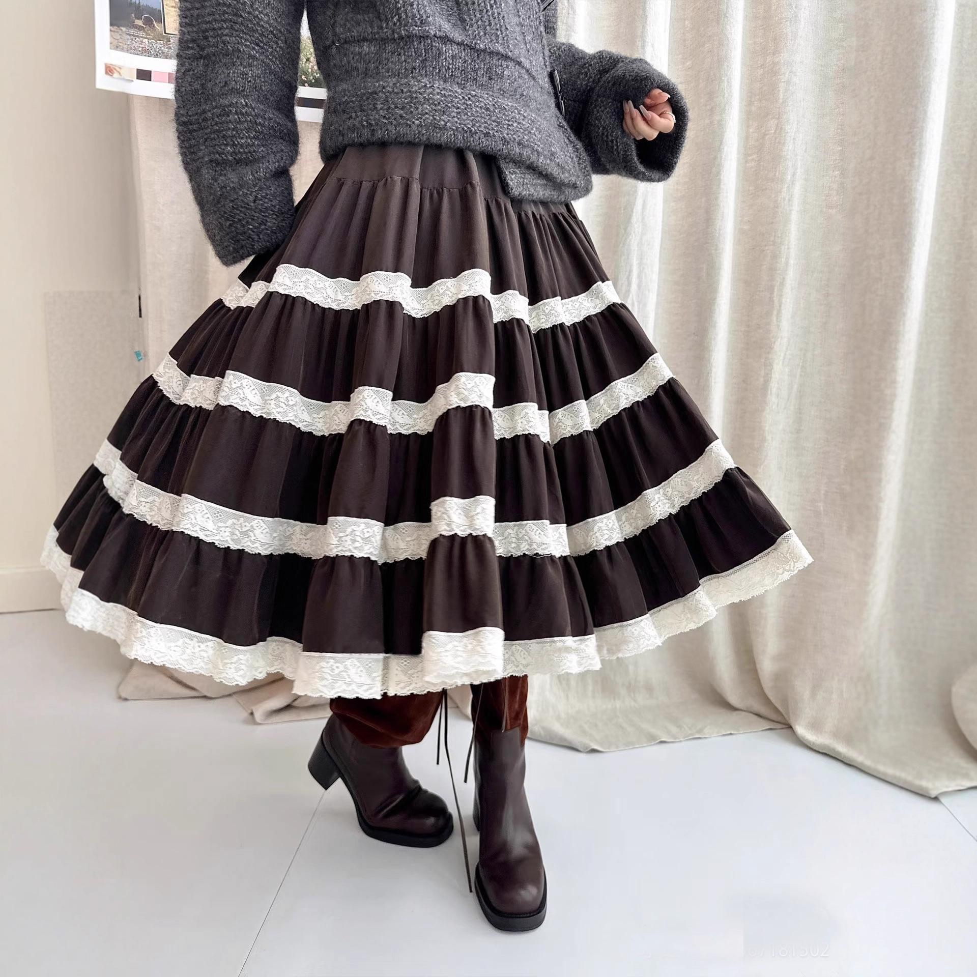 IM Designer Autumn/Winter Heavy Lace Patchwork Multi-layer Umbrella Skirt Small темно-коричневого
IM Designer Autumn/Winter Heavy Lace Patchwork Multi-layer Umbrella Skirt Small темно-коричневого