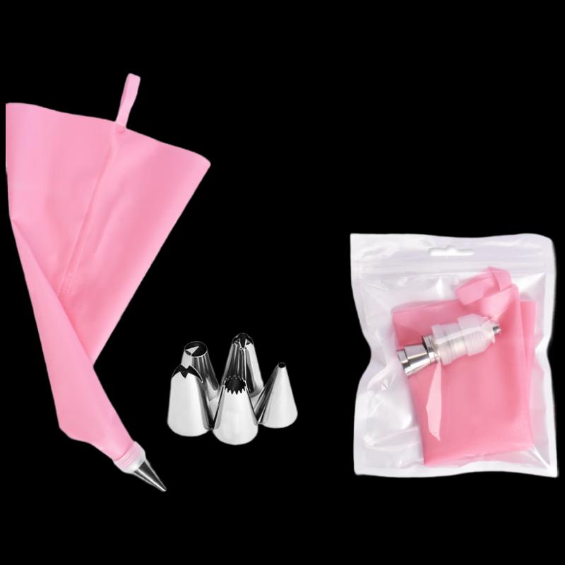 Ruhan Pink Silicone & TPU Pastry Bag & Nozzle Set (3-Pack)
Ruhan Pink Silicone & TPU Pastry Bag & Nozzle Set (3-Pack)