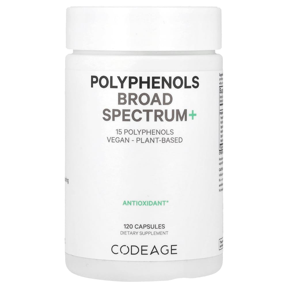Codeage Polyphenol Broad Spectrum+ Capsules 120 Counts
Codeage Polyphenol Broad Spectrum+ Capsules 120 Counts
