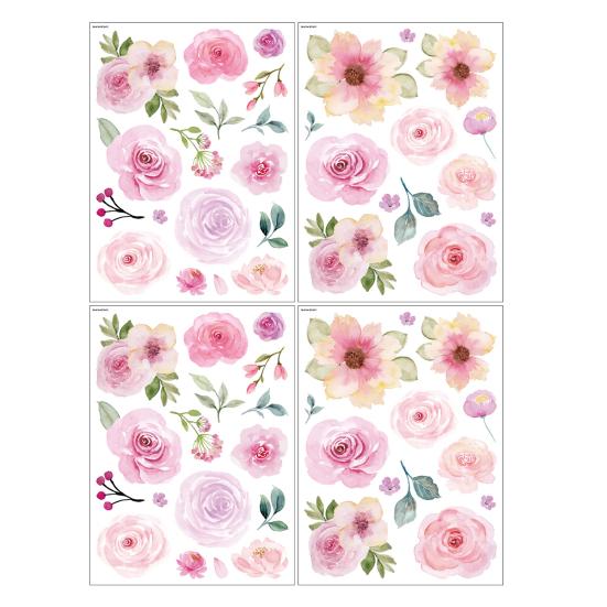 4 Sheets Flowers Wall Decals Watercolor Peony Floral Leaves Wall Stickers Peel And Stick Wall Decor for Girls Bedroom Nursery Classroom Living Room рожевий
4 Sheets Flowers Wall Decals Watercolor Peony Floral Leaves Wall Stickers Peel And Stick Wall Decor for Girls Bedroom Nursery Classroom Living Room рожевий