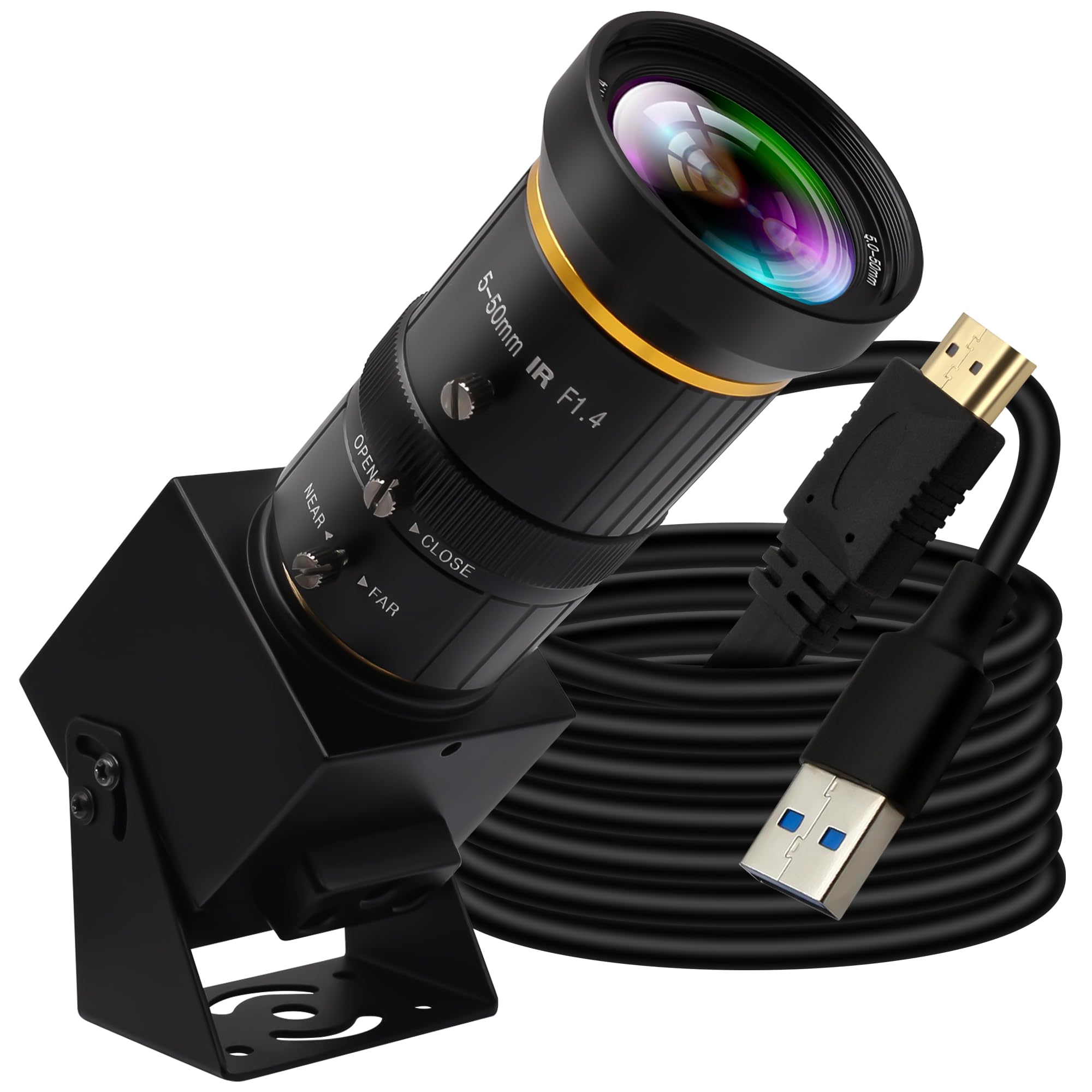 ELP HDMI 4K Camera HDMI Simultaneous Output PC Camera 10X Manual Focus Lens 60fps Webcam Camera for Industrial Applications USB3.0 5-50mm High-Speed
ELP HDMI 4K Camera HDMI Simultaneous Output PC Camera 10X Manual Focus Lens 60fps Webcam Camera for Industrial Applications USB3.0 5-50mm High-Speed