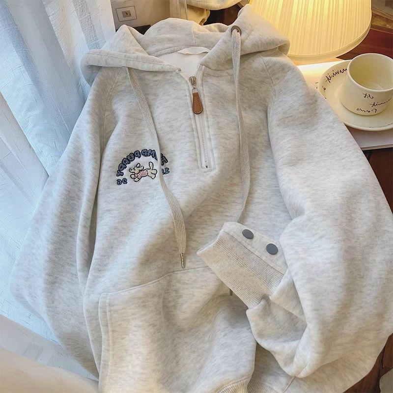 Women s Autumn/Winter Casual Hooded Half-Zip Fleece Sweatshirt - Lazy Style Jacket 2XL
Women s Autumn/Winter Casual Hooded Half-Zip Fleece Sweatshirt - Lazy Style Jacket 2XL