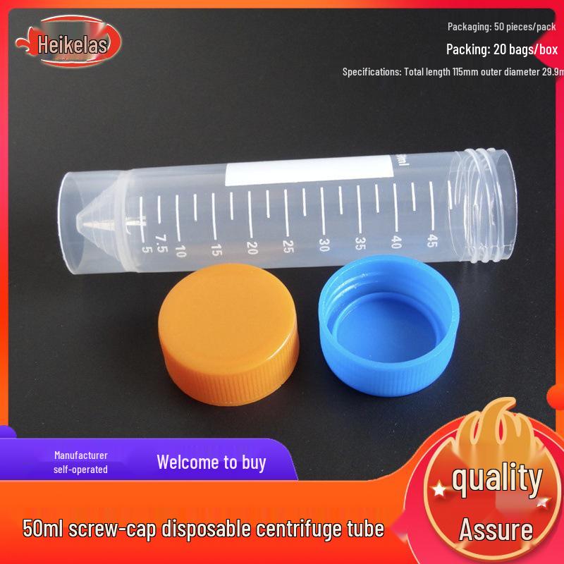 50 мл Одноразовые центрифужные пробирки с завинчивающейся крышкой с градуировкой, плоскодонные, упаковка 50 штук
50 мл Одноразовые центрифужные пробирки с завинчивающейся крышкой с градуировкой, плоскодонные, упаковка 50 штук