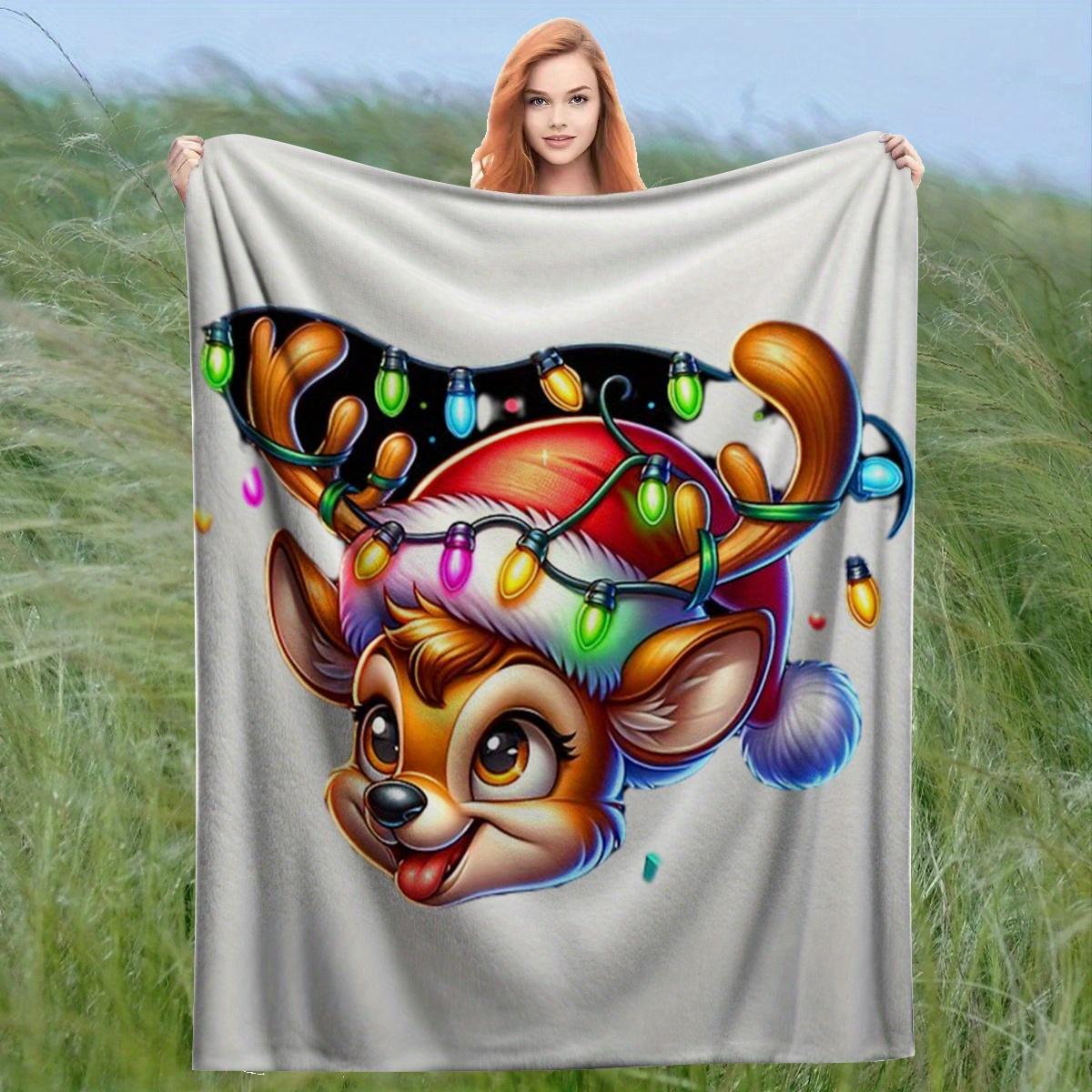Charming Christmas Reindeer Design Blanket - Lightweight Flannel, Whimsical Holiday Pattern with Festive Lights & Ornaments 75x90cm28x35in
Charming Christmas Reindeer Design Blanket - Lightweight Flannel, Whimsical Holiday Pattern with Festive Lights & Ornaments 75x90cm28x35in
