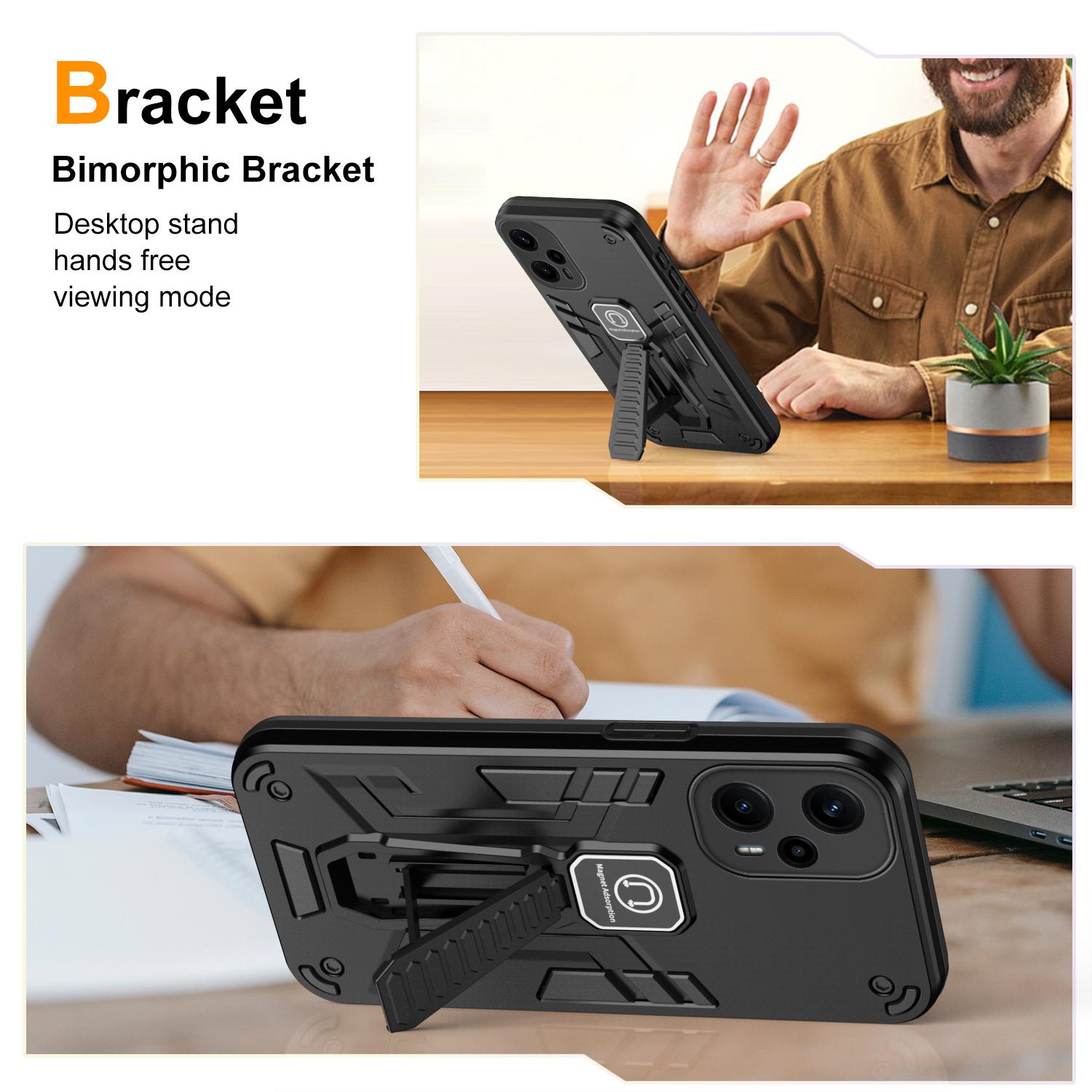 For Xiaomi Poco F5 5G/Redmi Note 12 Turbo Phone Case Shockproof Rugged Cover Car Mount Kickstand Black
For Xiaomi Poco F5 5G/Redmi Note 12 Turbo Phone Case Shockproof Rugged Cover Car Mount Kickstand Black