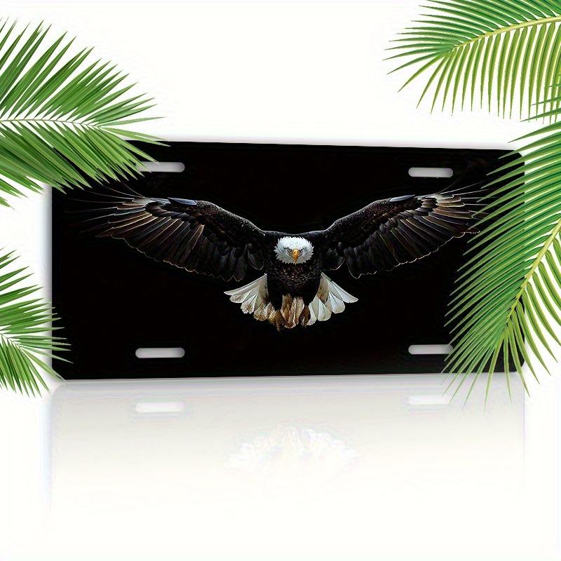 Vintage Majestic Bald Eagle Spread Wings Black Background License Plate D Flat Aluminum Tin Sign Wall Art Decor for Garage Bar 15x30cm(5.9x7.8inch)
Vintage Majestic Bald Eagle Spread Wings Black Background License Plate D Flat Aluminum Tin Sign Wall Art Decor for Garage Bar 15x30cm(5.9x7.8inch)