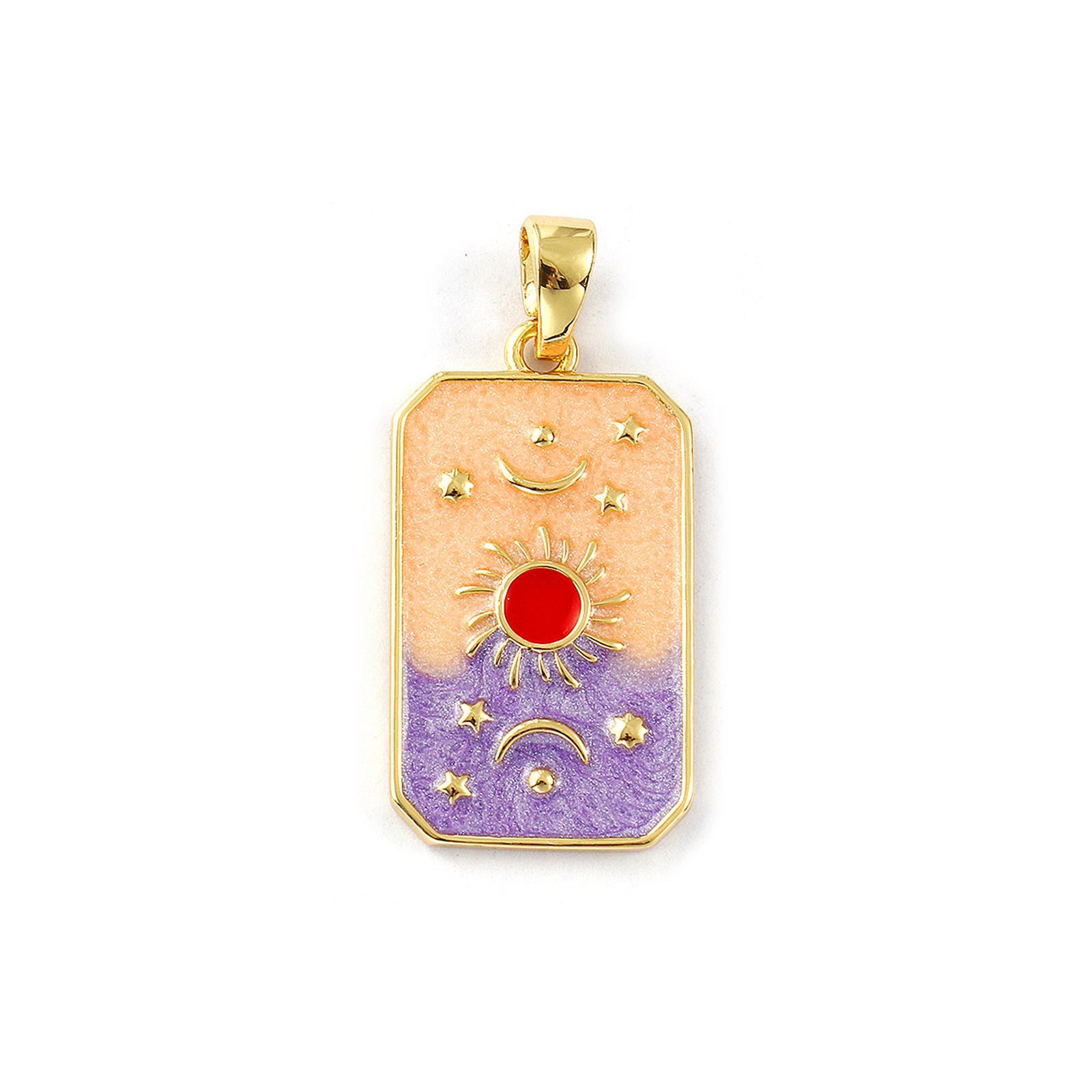 1 Piece Brass Pendants 18K Gold Plated Enamel Octagon Pearlescent Sun Sunflower Star Moon Charms For DIY Necklace 3.5cm x 1.6cm
1 Piece Brass Pendants 18K Gold Plated Enamel Octagon Pearlescent Sun Sunflower Star Moon Charms For DIY Necklace 3.5cm x 1.6cm